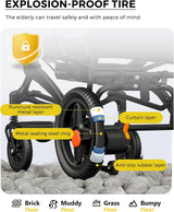 Ultra Lightweight Foldable Electric Wheelchair, 18+ Mile Range, Carbon Fibre & Aluminium Frame, Portable All-Terrain Power Chair