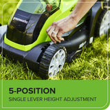 40V Cordless Lawn Mower with Batteries, Charger & 40L Grass Collection Bag