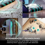 Shark PowerDetect Cordless Vacuum Cleaner, DuoClean Detect, Reverse Clean, Anti Hair Wrap Plus, Lightweight, 70 Min Runtime, Crevice & Multi-Surface Tools, Flexible, Handheld Mode, Purple IP1251UK