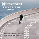 Electric Scooter with Road-Legal Certification, 80km Eco Mode Range, Dual Hydraulic Suspension, 130kg Load Capacity