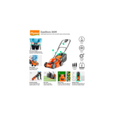 Corded Electric Rotary Lawn Mower, 30cm Cutting Width, 1200W, with 30L Grass Box and Foldable Vertical Storage