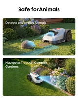 Wire-Free Robotic Lawn Mower for Gardens Up to 500m² with AI Vision Navigation & 3D Obstacle Avoidance