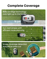 Wire-Free Robotic Lawn Mower for Gardens Up to 500m² with AI Vision Navigation & 3D Obstacle Avoidance