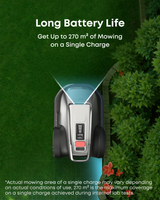 Robotic Lawn Mower for Gardens Up to 800m², Wire-Free Vision Navigation, 3D Obstacle Avoidance